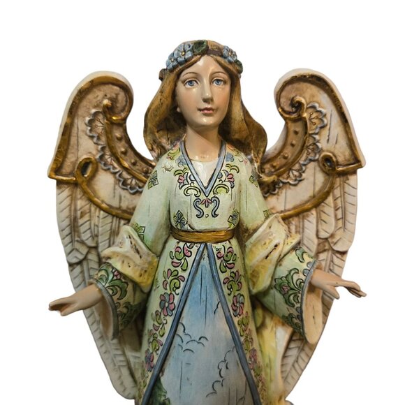 Psalm 36 Angel Figurine Woodland Scene Collectible Decor AS IS 9 Inch - Picture 15 of 16